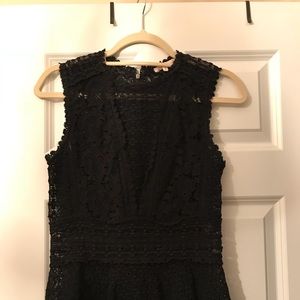 Rebecca Taylor Lace Peplum Top